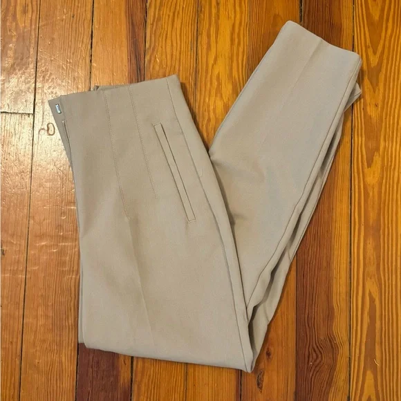 Zara Khaki High Waisted Tailored Trousers - Picture 1 of 3